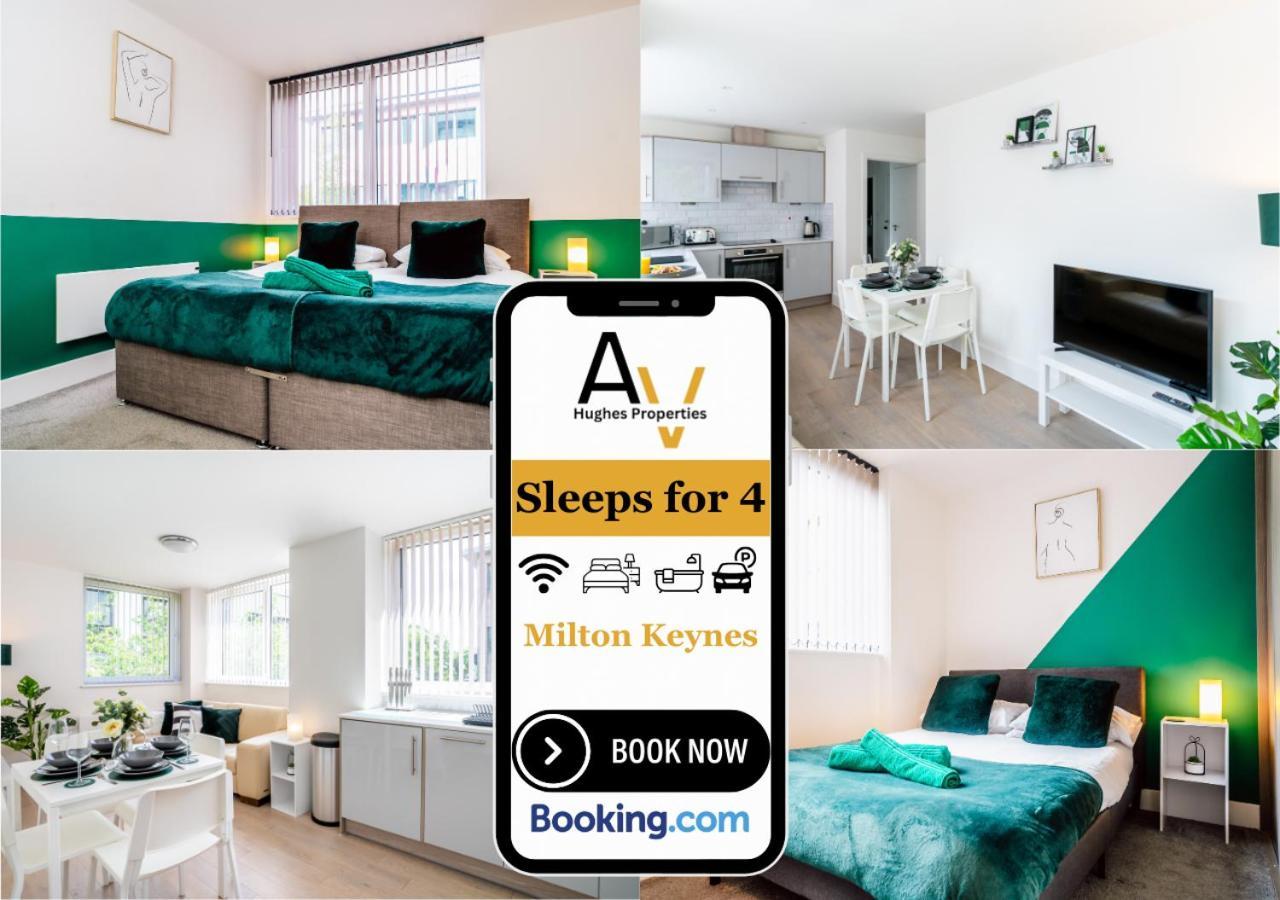 Modern Two-Bedroom Apartment - Central Location, Free Wi-Fi, Ideal For Long Stays By Av Hughes Properties Milton Keynes Buitenkant foto